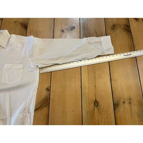 Vintage Arrow Belmont Club perma iron button down shirt. white. Size 16-34 - Picture 6 of 6